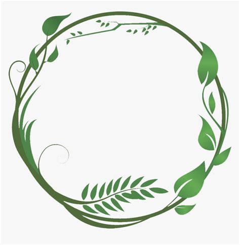 Green leaves borders for christmas. Transparent Leaf Vine Clipart - Leaves Round Border Png ...