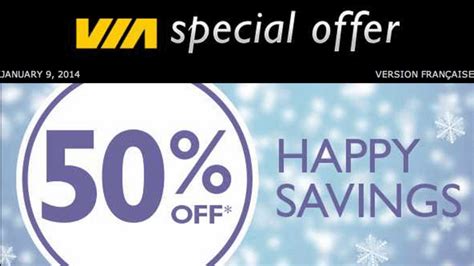 VIA Rail Canada Special Offers: 50% Off Economy Class and Sleeper