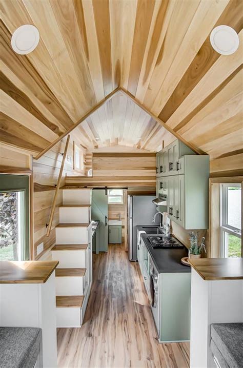We loved touring this 30 foot long and 8 5 foot wide tiny house on wheels it has a layout that we feel is very functional with a large relatively speaking living room and sofa bed 2 sitting. Clover by Modern Tiny Living - Tiny Living