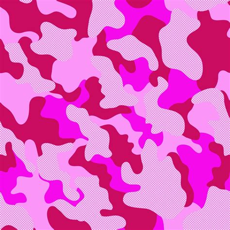 Camouflage Print Pink Seamless Graphic Backdrop Creative Vector
