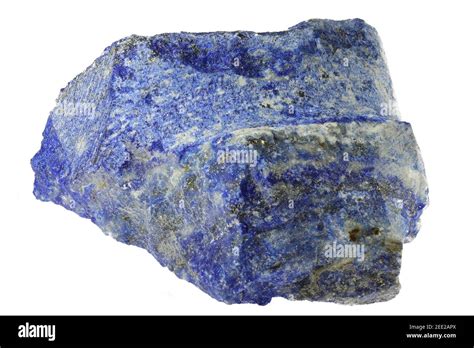 Lapis Lazuli From Jundak Mine Afghanistan Isolated On White Background
