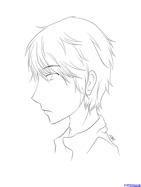 How To Draw A Male In Profile View Step By Step Anime