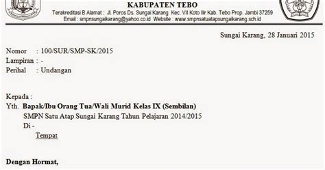 Organisasi siswa intra sekolah (osis) contoh surat undangan rapat resmi. Download Format Surat Undangan Rapat Orang Tua / Wali ...