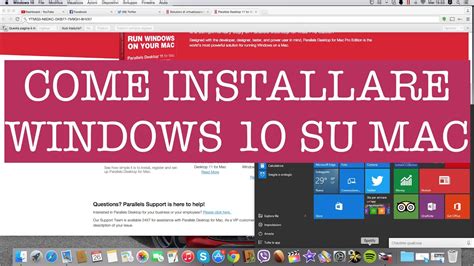 Come Installare Windows 10 E Parallels 11 Su Apple Mac Youtube