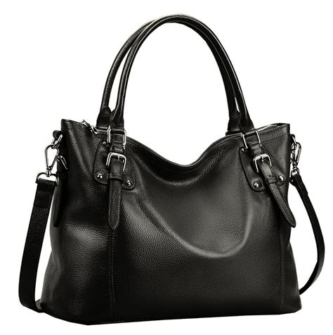 Heshe Women’s Vintage Leather Shoulder Handbags Top Handle Bag Large Capacity Totes Work Satchel