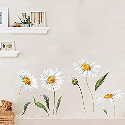 Daisy Wall Stickers Removable Flower Wall Decals Bedroom Living Room