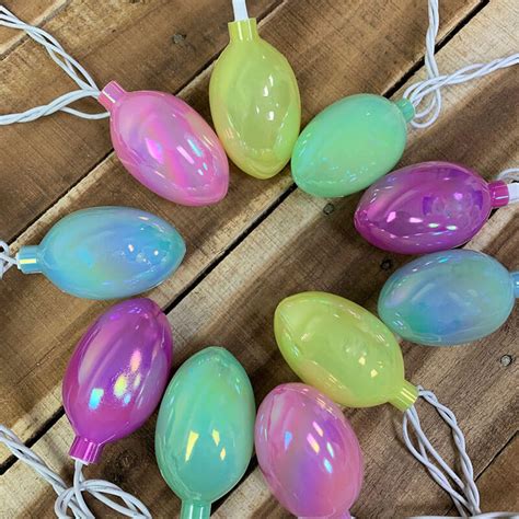 Easter Egg Party String Lights Pearlized Pattern