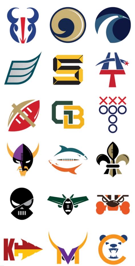 Free nfl logo svg and png files. brandflakesforbreakfast: minimalist NFL logos