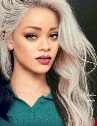 Maybe you would like to learn more about one of these? Image result for brown skin platinum blonde hair | Dark ...