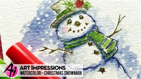 Ai Watercolor Christmas Snowman Youtube