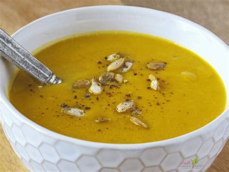 5 Ingredient Butternut Squash Soup ~ Fresh Food Bites