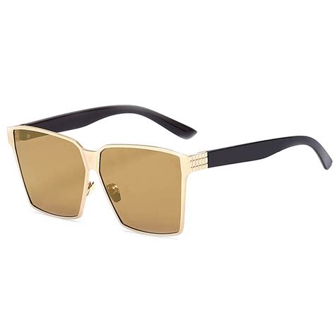 Owl ® Eyewear Sunglasses 86029 C3 Womens Metal Fashion Gold Frame Brown Mirror Lens One Pair