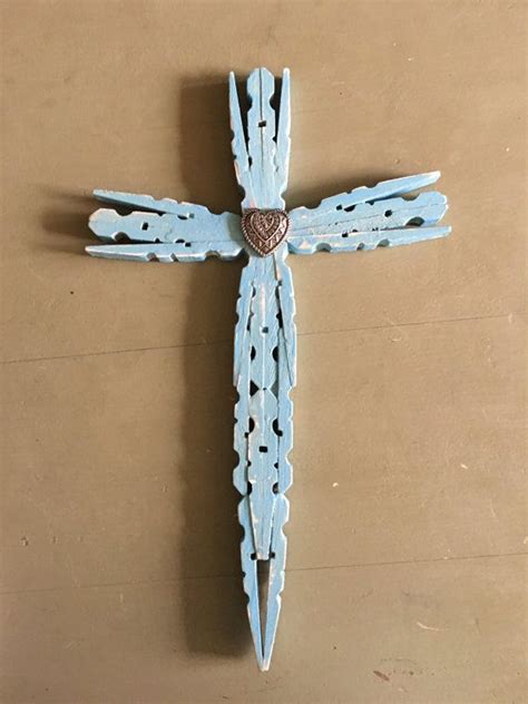 Wooden Cross Etsy Clothes Pin Crafts Cross Crafts