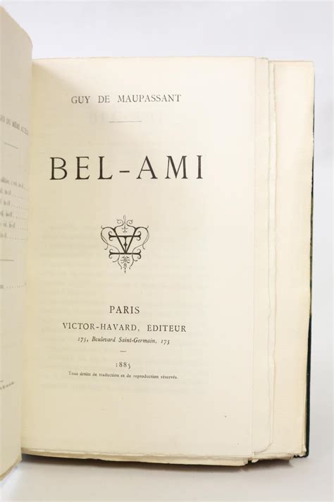 Bel Ami De Maupassant Guy De Couverture Rigide 1885 Librairie Le Feu Follet