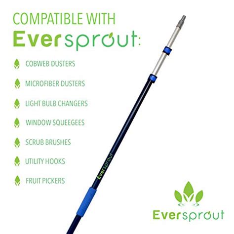 EVERSPROUT 5 To 12 Foot Telescopic Extension Pole 20 Foot Reach