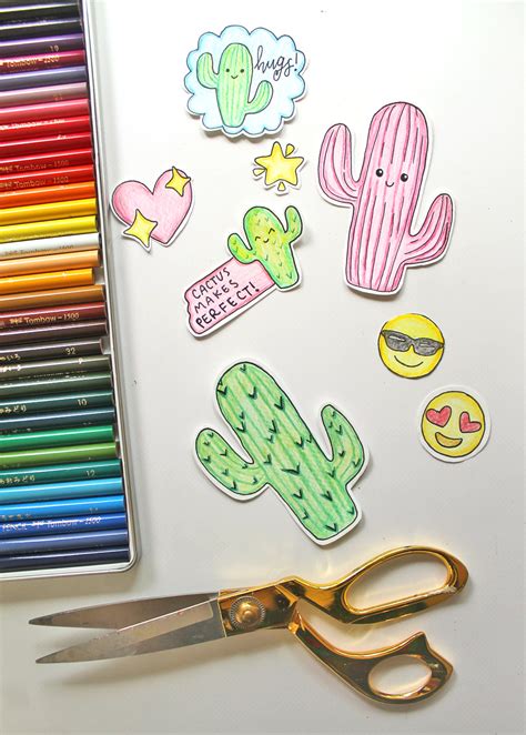 How to remove stickers and adhesive from metal surfaces. DIY! How To Make Your Own Cactus Emoji Stickers!