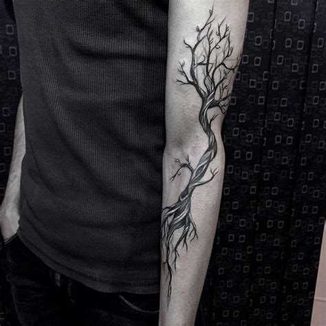 Gentleman With Tree Winding Tree Branches Forearm Tattoo Tree Branch