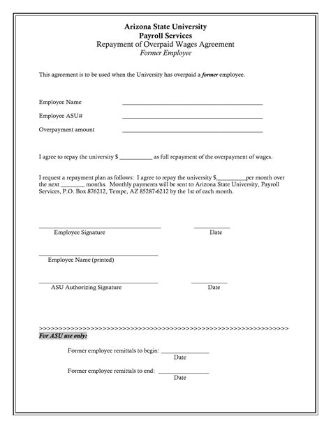 regular repayment agreement template ga