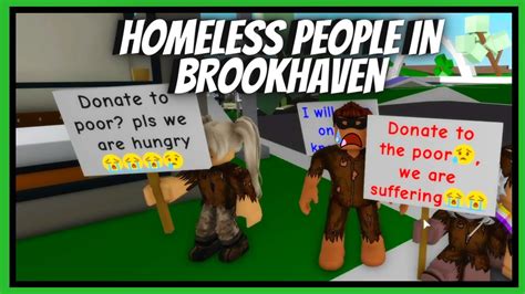 Homeless People In Brookhaven Challenge Roblox Skit Youtube