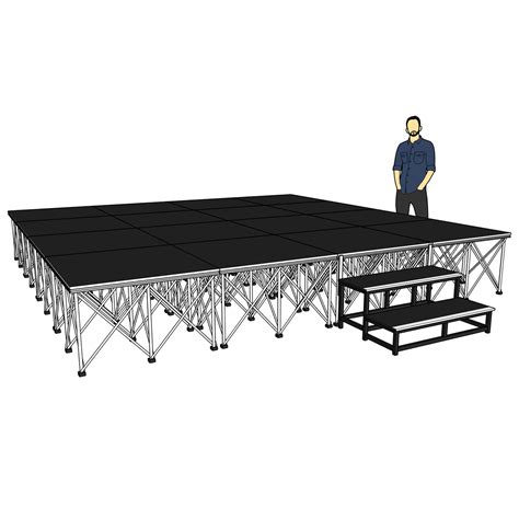 4m X 4m Portable Stage Platforms With 60cm Risers Stage Concepts