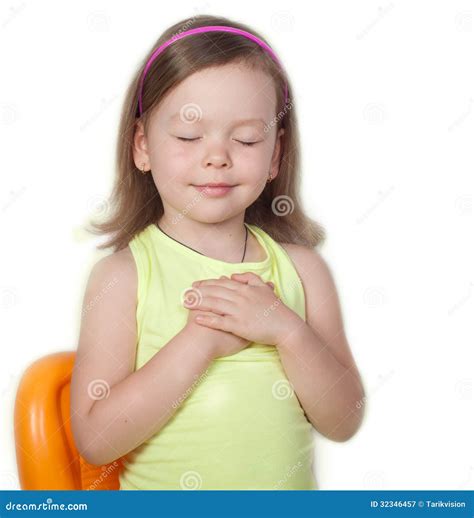 Little Girl Praying Stock Image Image Of Isolated Expression 32346457