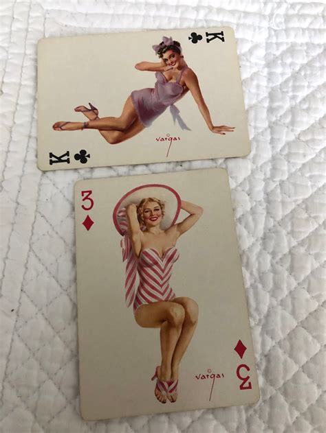 Vintage Vargas Girls Playing Cards Pc Vintage Vargas Pin Up Etsy