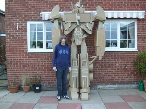 10 Foot Tall Optimus Prime Cardboard Robot — Geektyrant