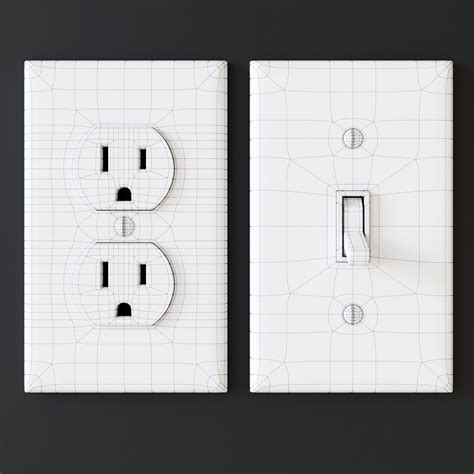 Us Electrical Outlets And Switches 3d Model Cgtrader