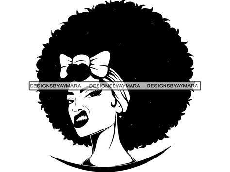 Afro Beautiful Black Woman Svg African American Ethnicity Queen Diva C Designsbyaymara