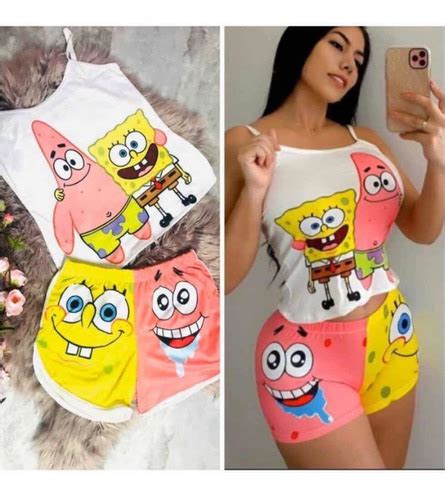 Pijama Bob Esponja Para Mujer De Moda Unitalla Envío gratis