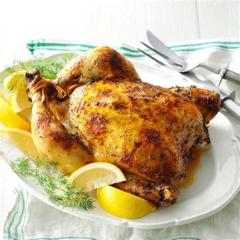 You must try this recipe if you've never attempted it. Slow-Roasted Lemon Dill Chicken Recipe | Taste of Home