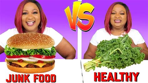 Healthy Vs Junk Food Challenge Youtube