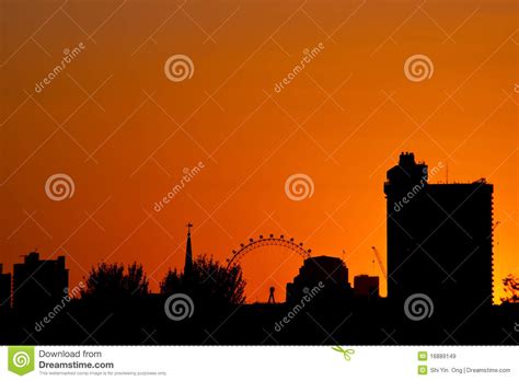 London Skyline Sunset Editorial Stock Image Image Of Appartment