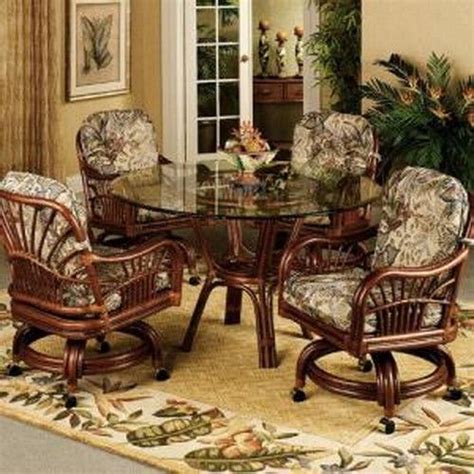 The casters will surely make the chairs easily move around while you are sitting on it, therefore, you do not need to get off the chair just to get something you need. wicker dining chairs with casters | Dining room chairs ...