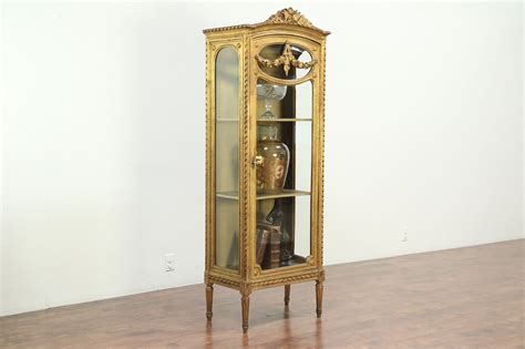 Product titleoriental furniture gold leaf slant front cabinet. SOLD - Italian Florentine Gold Leaf Antique Curio Cabinet ...