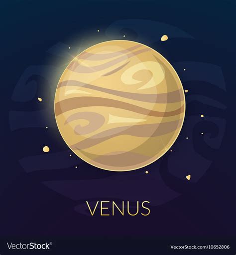 The Planet Venus Royalty Free Vector Image Vectorstock