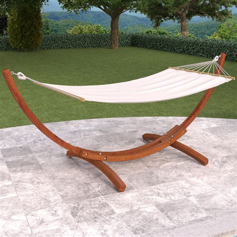 Dcor Design Wood Canyon Patio Hammock With Stand And Reviews Wayfair