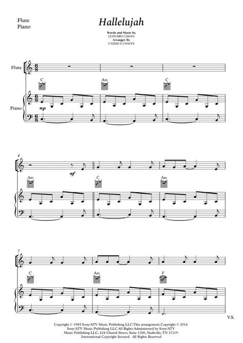 Hallelujah Sheet Music Lee Dewyze Instrumental Duet And Piano