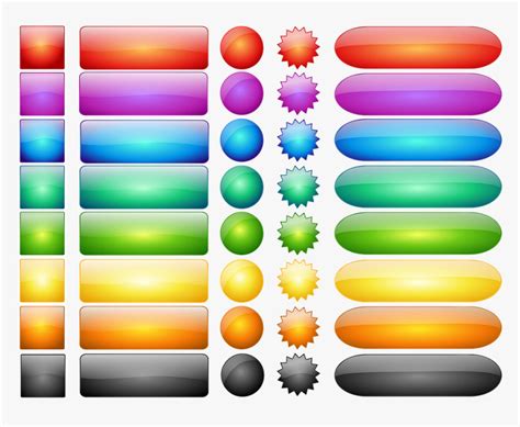 Gui Buttons Graphics Interface Glossy Set Icon Gui Buttons Hd