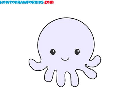 How To Draw An Octopus For Kindergarten Easy Tutorial For Kids