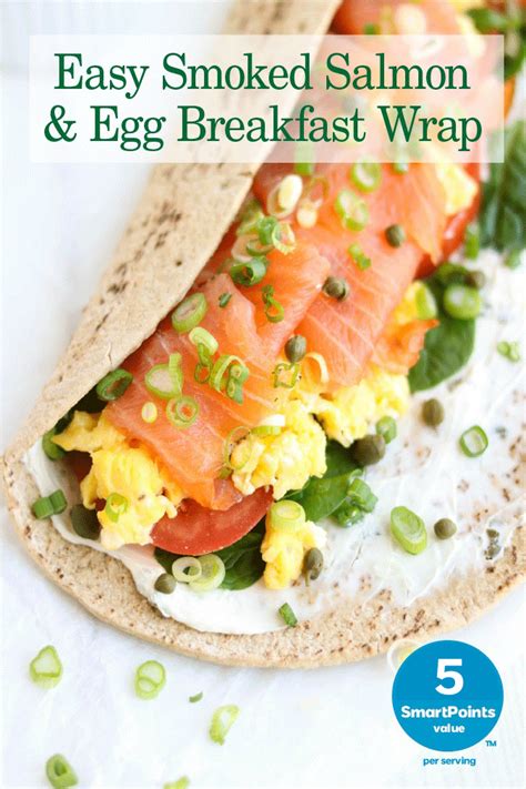 Next, flake the hot smoked salmon (i used changing seas hot smoked salmon that i found at whole foods) and distribute it on top of the cream cheese mixture along with capers and sliced red onion. Easy Smoked Salmon Breakfast Wrap - Flatoutbread