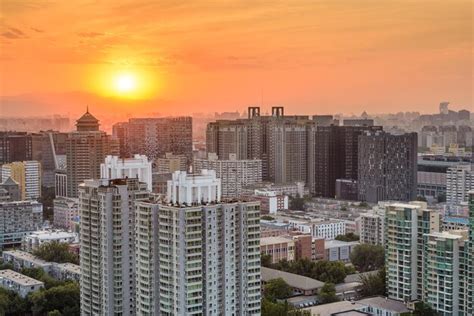 Premium Photo Beijing Sunset Scene