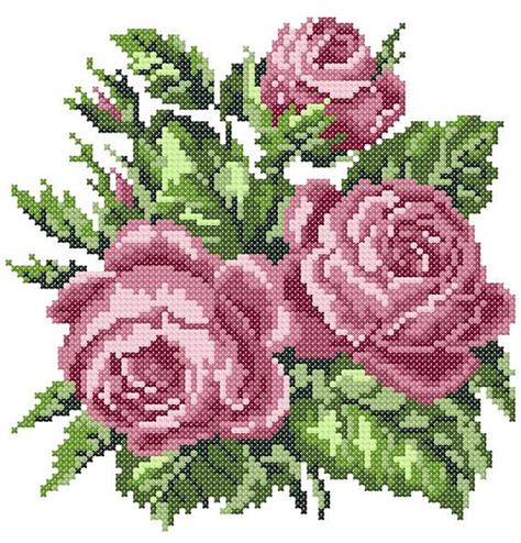 Embroidery Design Roses Cross Stitch By BicallisEmbroidery On Etsy