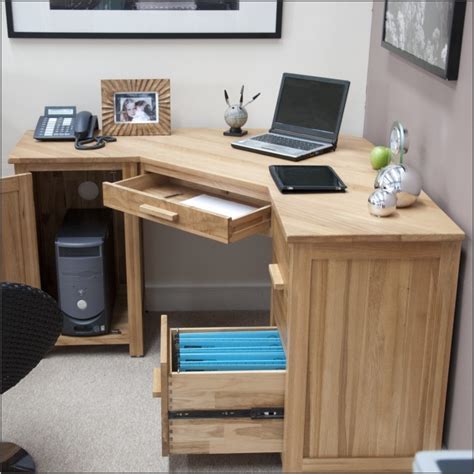 Fraser Corner Desk With Storage Oak Effect Tesco Desk