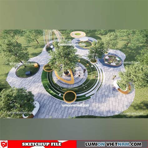 Park Landscape Sketchup Models By Cuong Covua