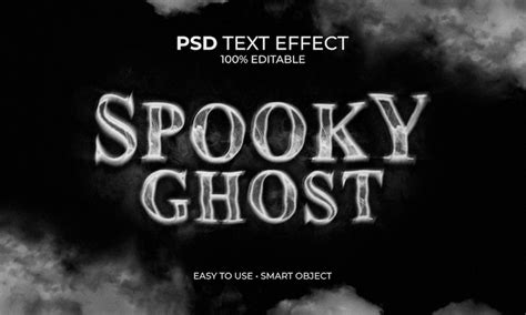 Premium Psd Spooky Ghost Text Effect