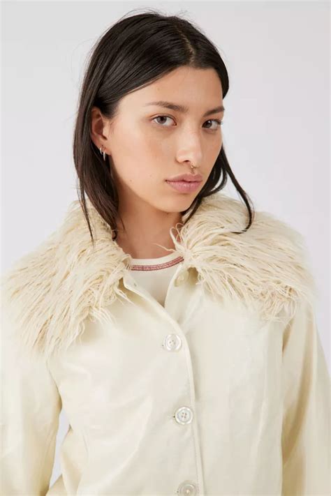 Uo Mia Faux Fur Jacket Urban Outfitters