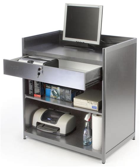 36 Cash Register Stand Wlocking Drawer Adjustable Shelf Ships