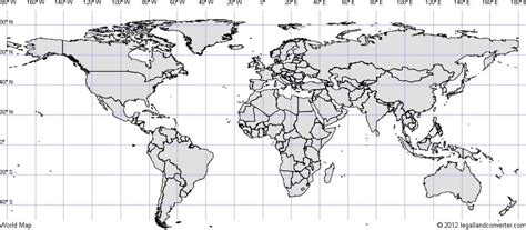 Click For Larger World Map With Latitude And Longitude Grid Latitude