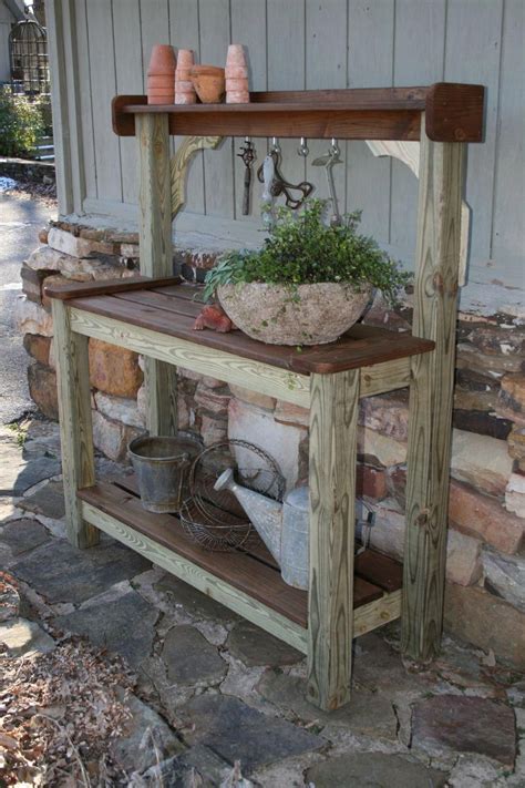 Rustic Potting Benches Potting Bench Ideas Outdoor Potting Bench